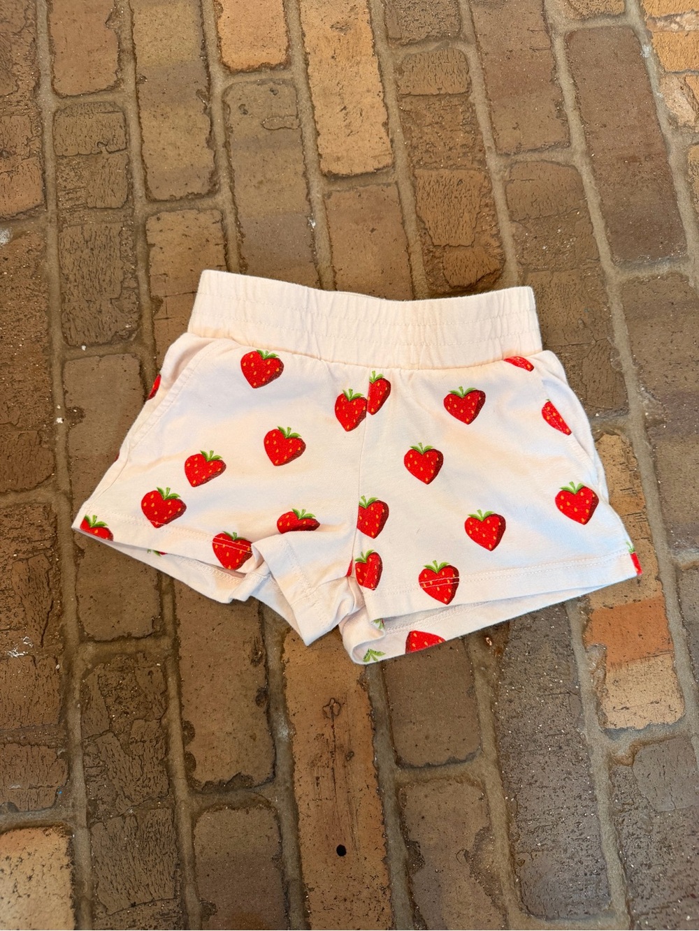 Chaps White Shorts with Red Strawberry Print